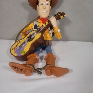 Toy Story 2 Strummin' Singin' Woody Doll Guitar Hat Vintage 1999 TESTED Mattel